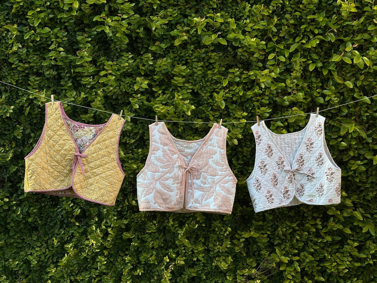 "Spring Bloom" Crop Vest reversible